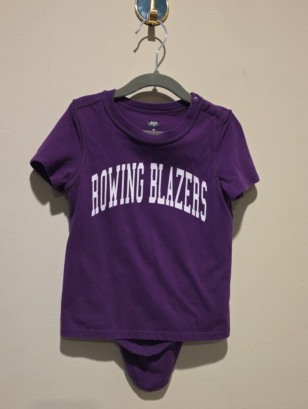 Purple "Rowing Blazers" Baby Bodysuit Tee 3t
